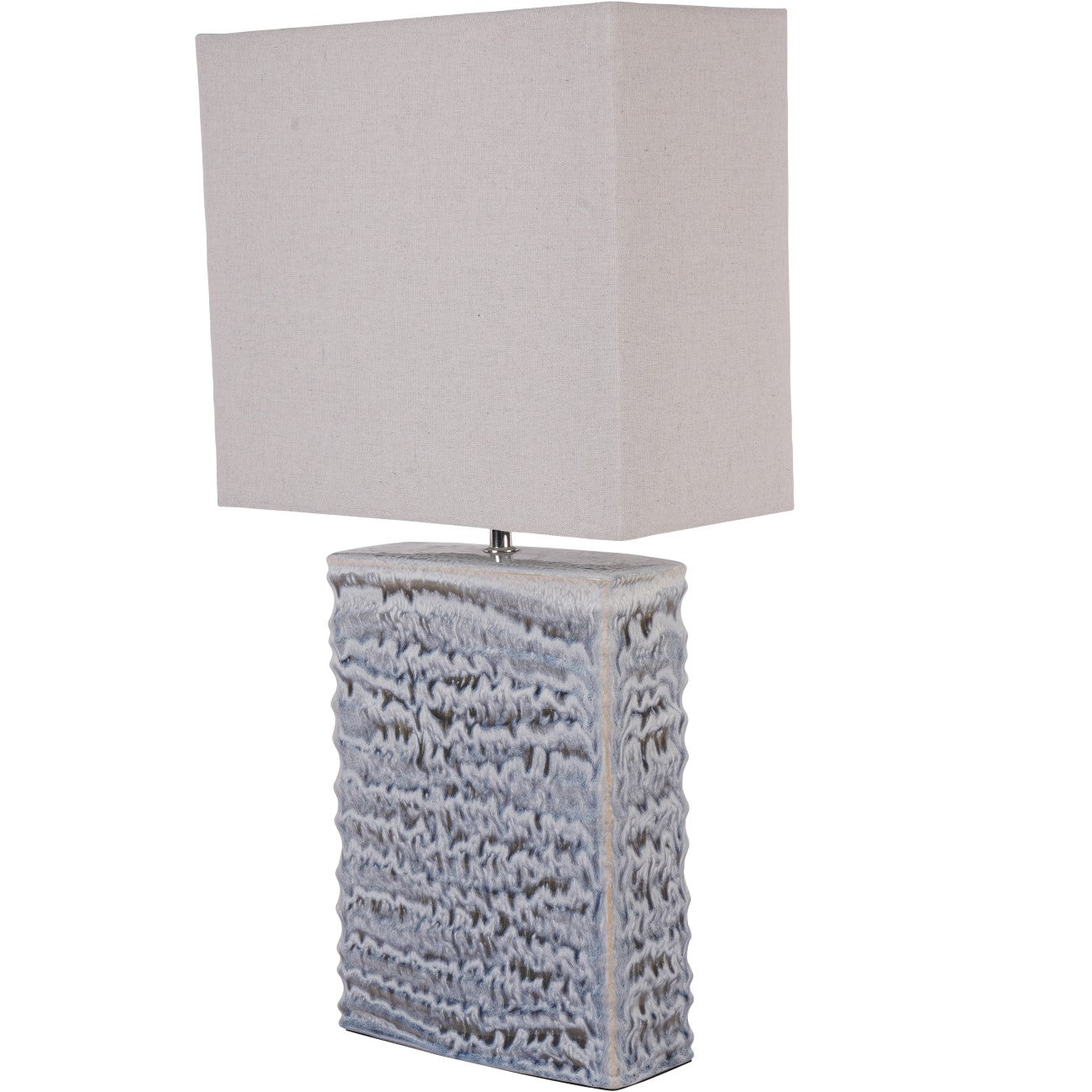 Sereno Off White Ceramic Square Table Lamp